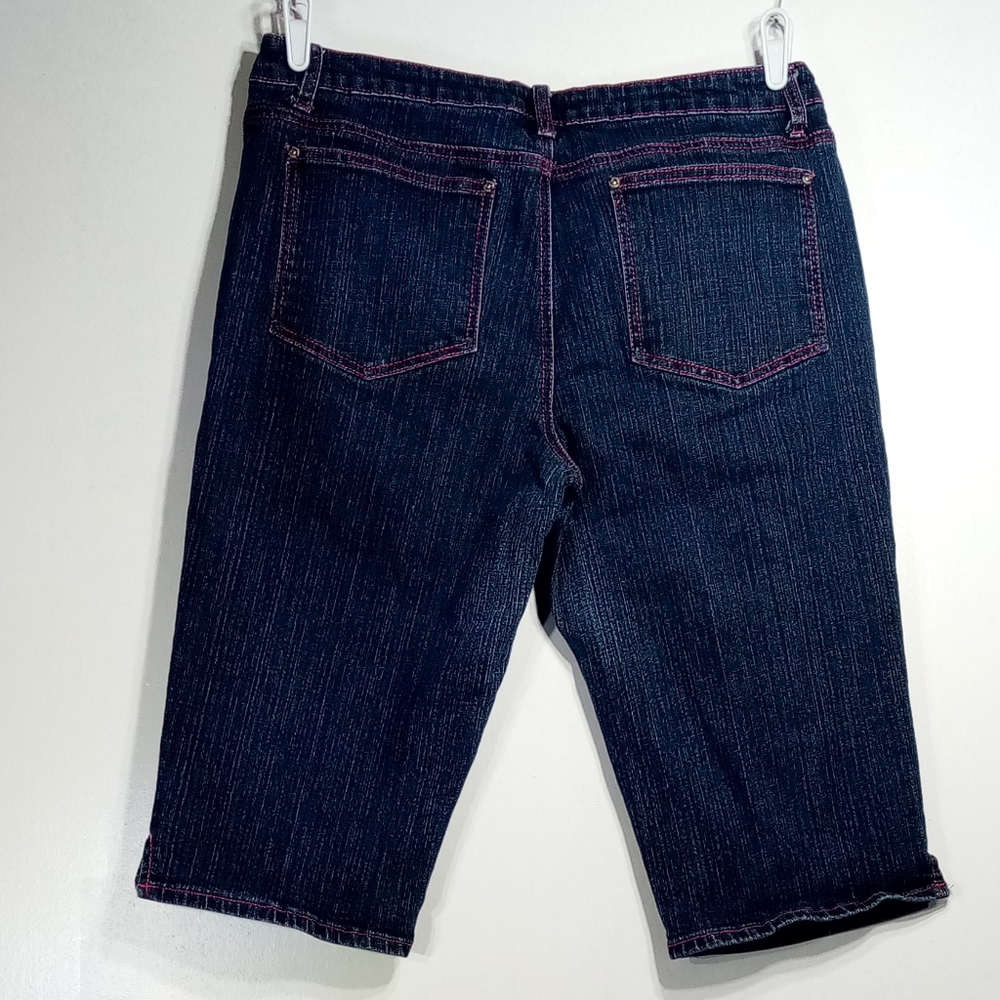 Cato Blue Jean Capris Sz 14 - Picture 3 of 5